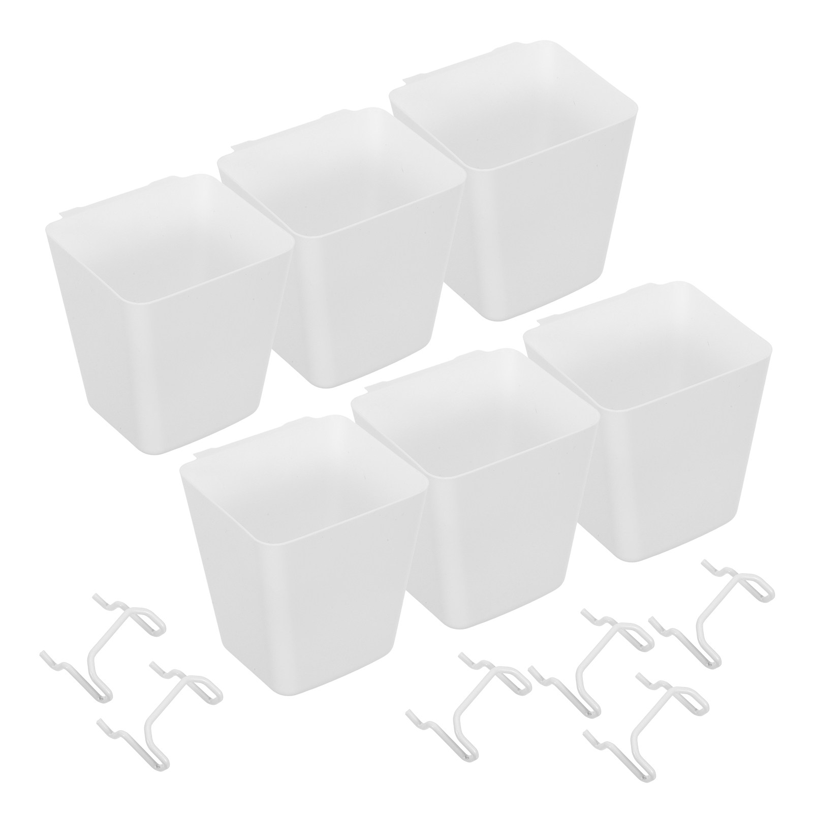 Food Storage Organizer - 6 Sets Pegboard Organizer Bin Plastic