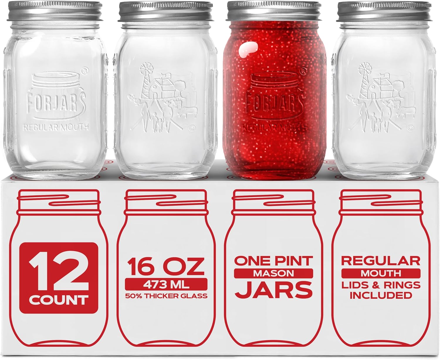 Food Storage Glass - ® Premium Jars with Lids –