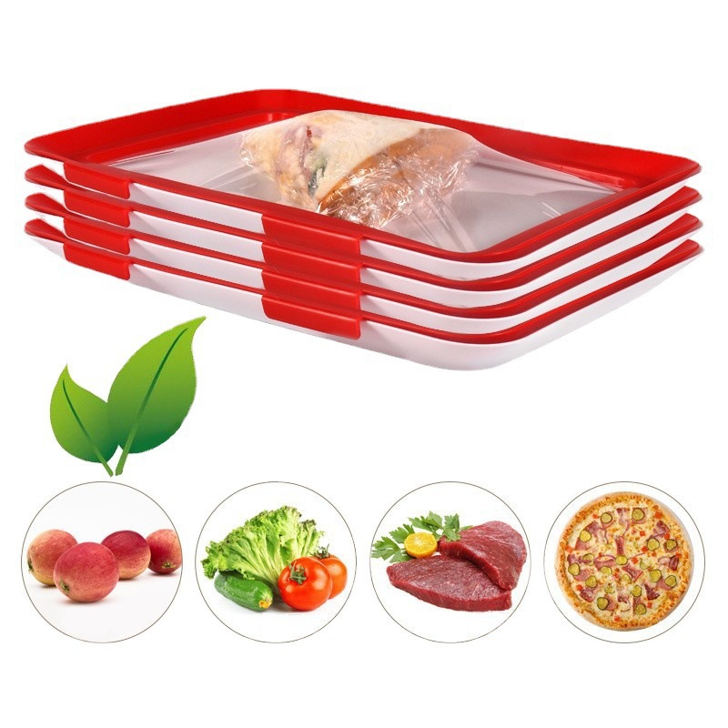 Food Storage And Safety - 1PC Food Preservation Tray Reusable Stackable