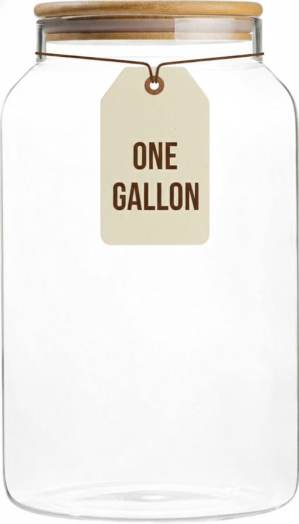 Food Storage Glass - 1 Gallon Glass Large Jar with