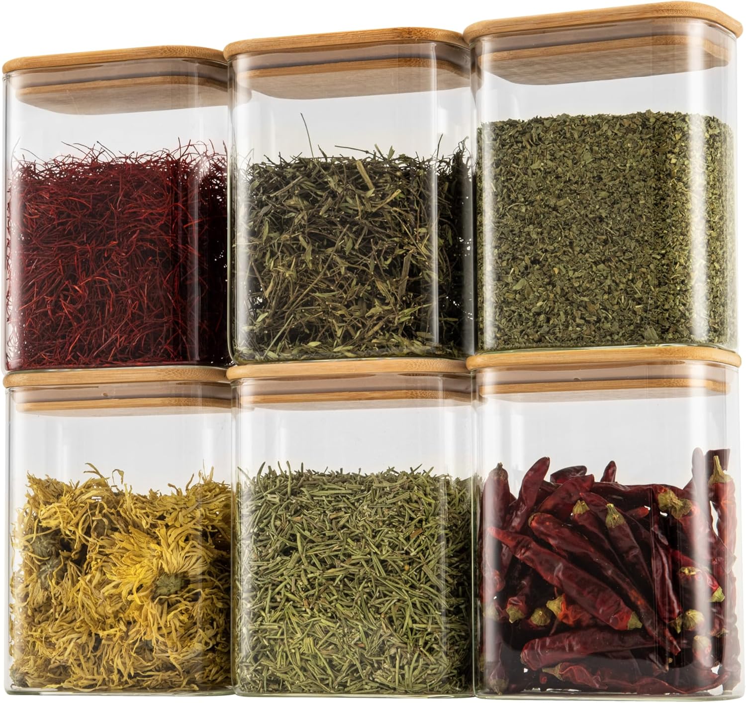 Food Storage Containers With Lids - 37oz Rectangle Airtight Glass Storage Containers