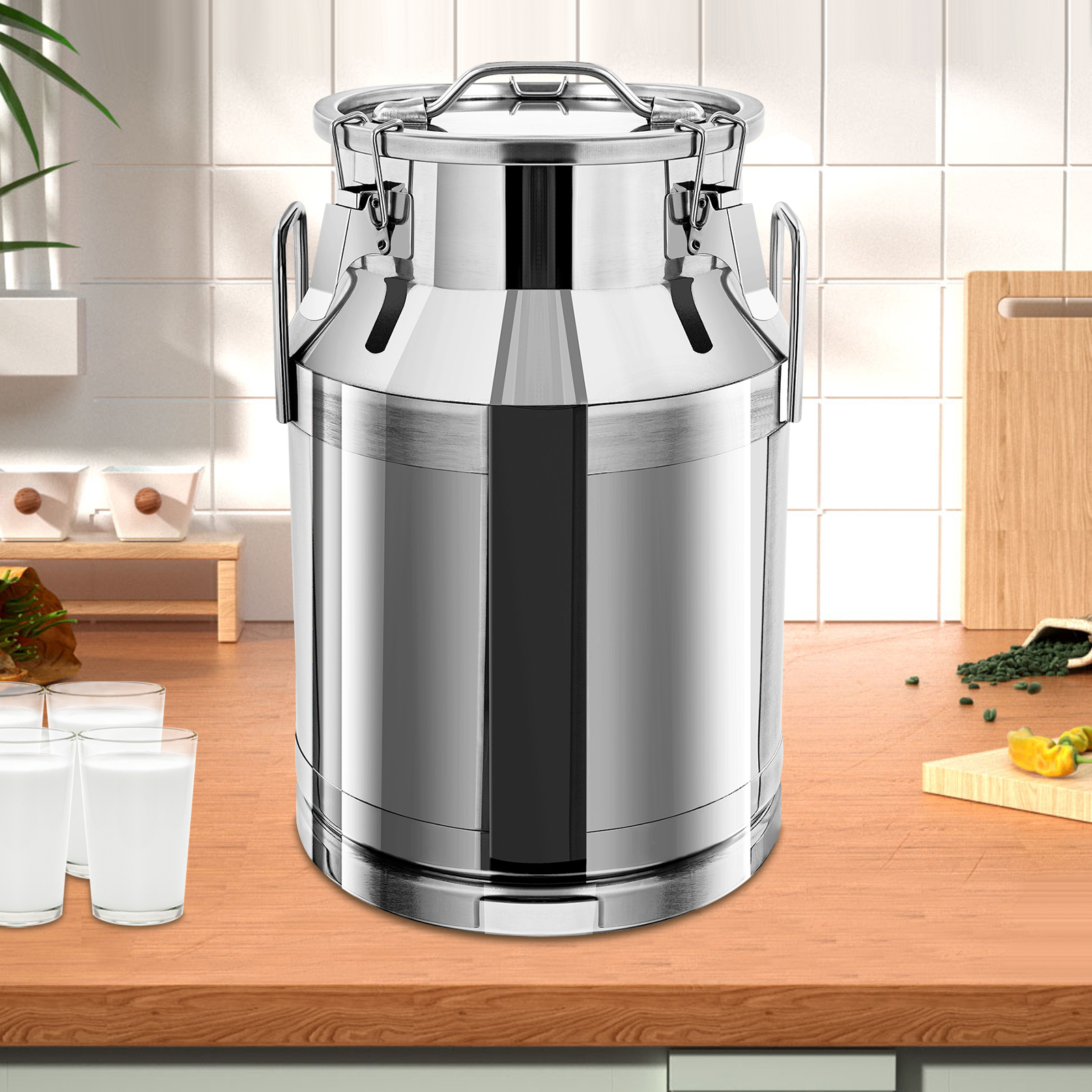 Food Storage Large - 3L Milk Can Stainless Steel Food