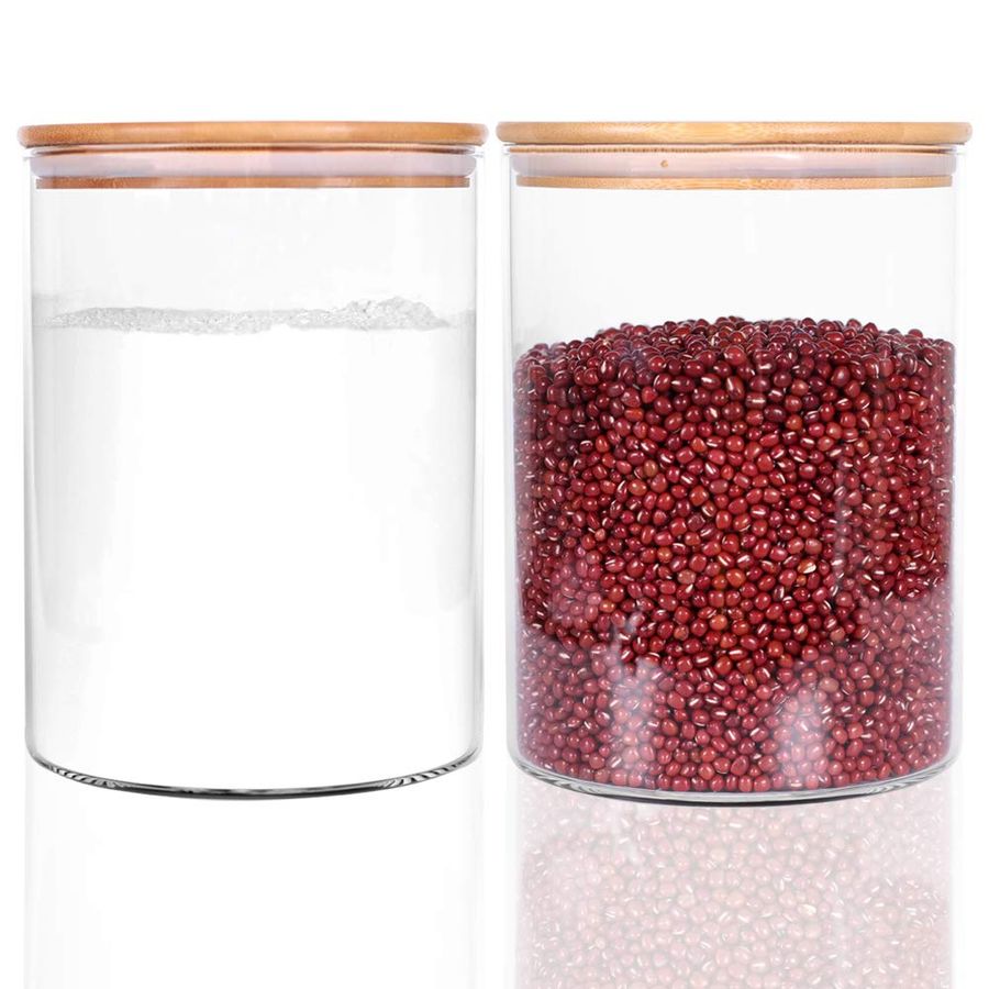 Food Storage Large - of 2 Large Glass Food Storage
