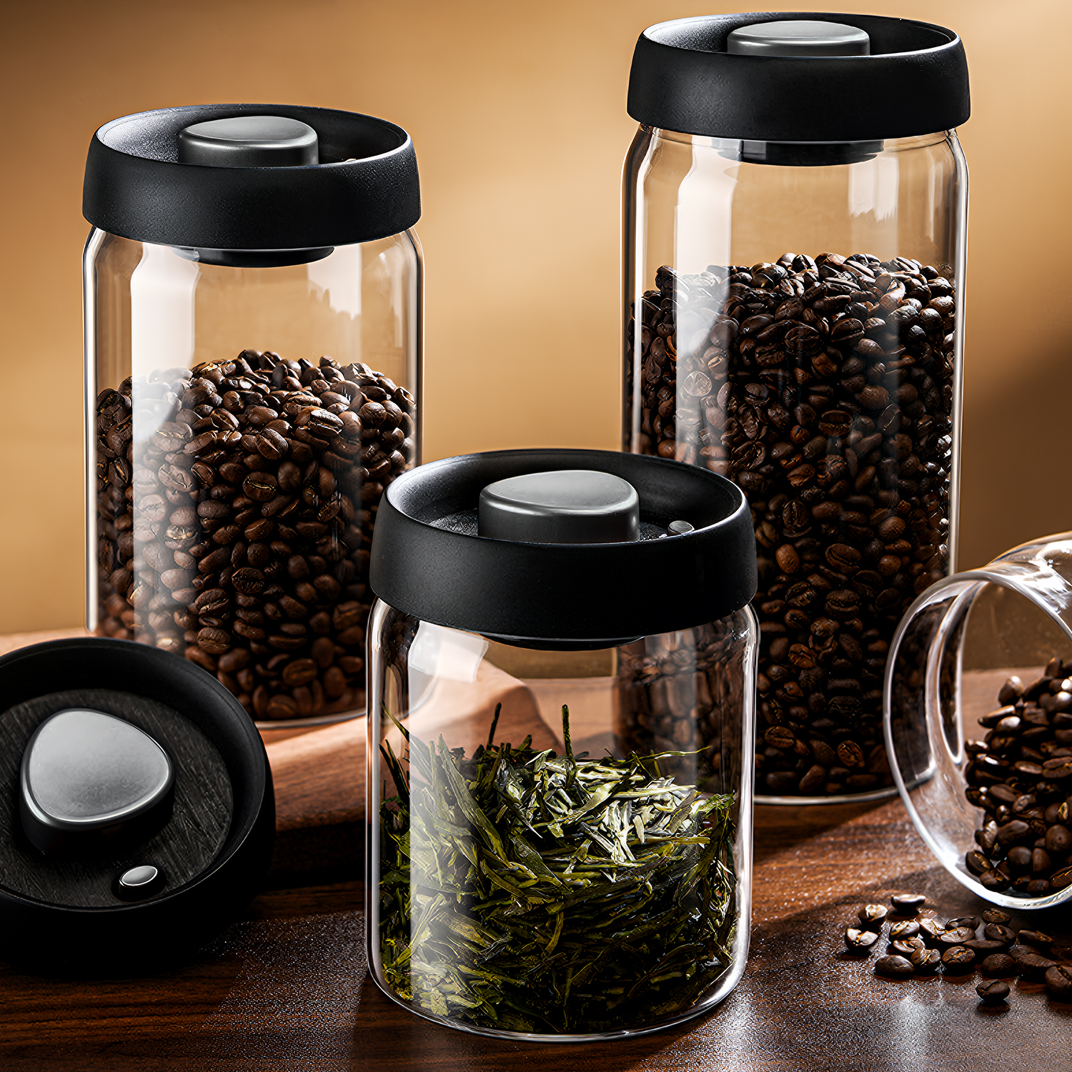 Food Storage Ideas - OANKR Vacuum Coffee Canister 500ml 900ml