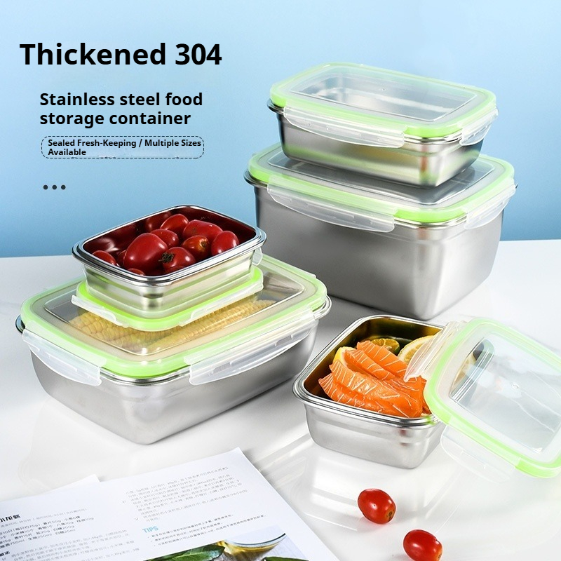 Food Storage Meal Prep - 304 Stainless Steel Lunch Box Set