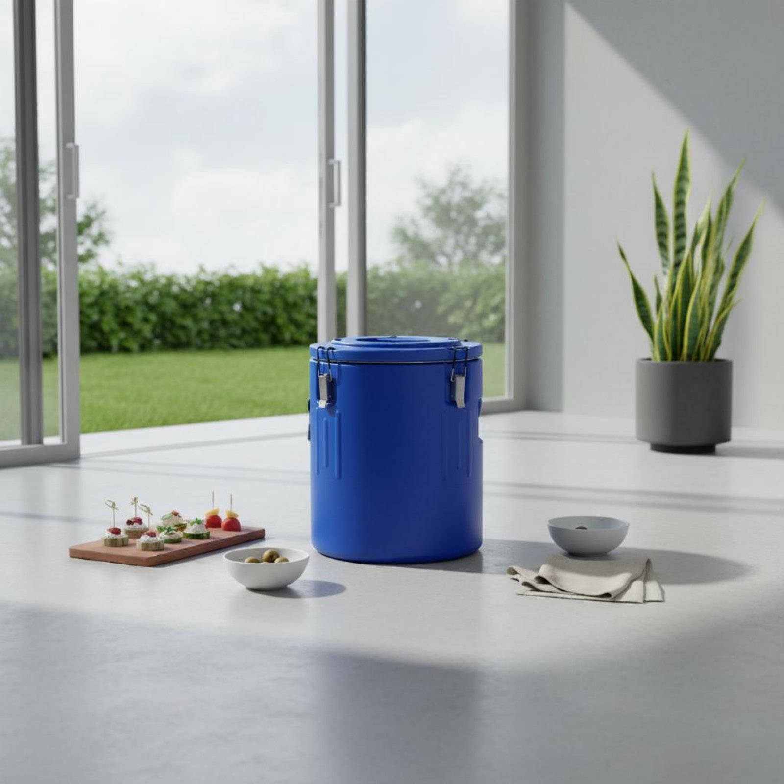 Food Storage In Stainless Steel - 4 Pieces Transport Insulated Container Commercial