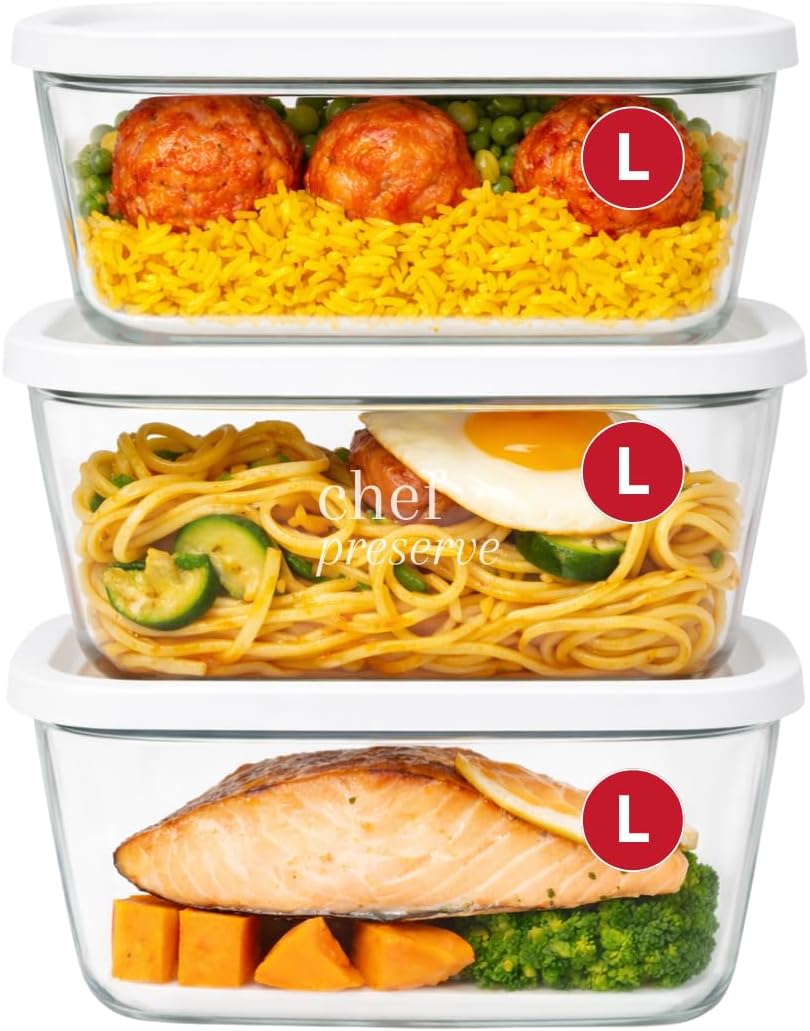Food Storage Glass Containers Large - Vacuum Seal Glass Containers Set of