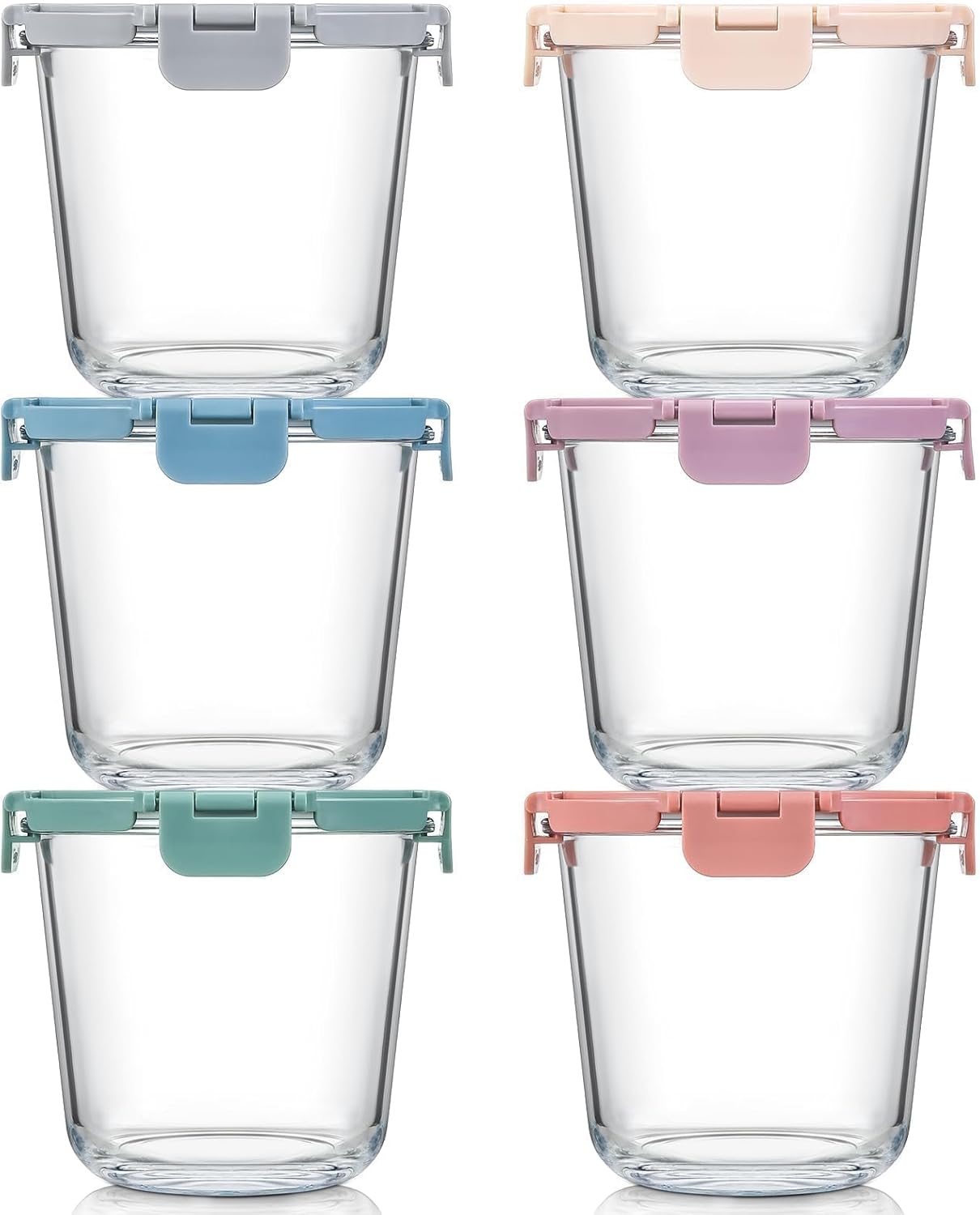 Food Storage Meal Prep - [UPGRADED LID] 6 Sets 3 Cup/24oz