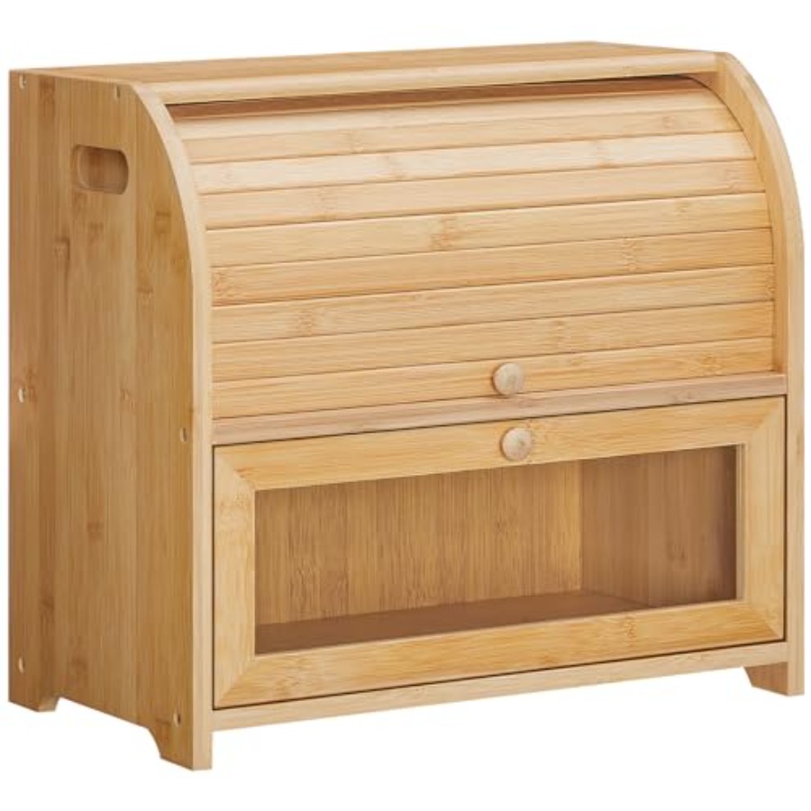 Bread Box, Bamboo Bread Box fo - Food Storage Large recensie en prijs