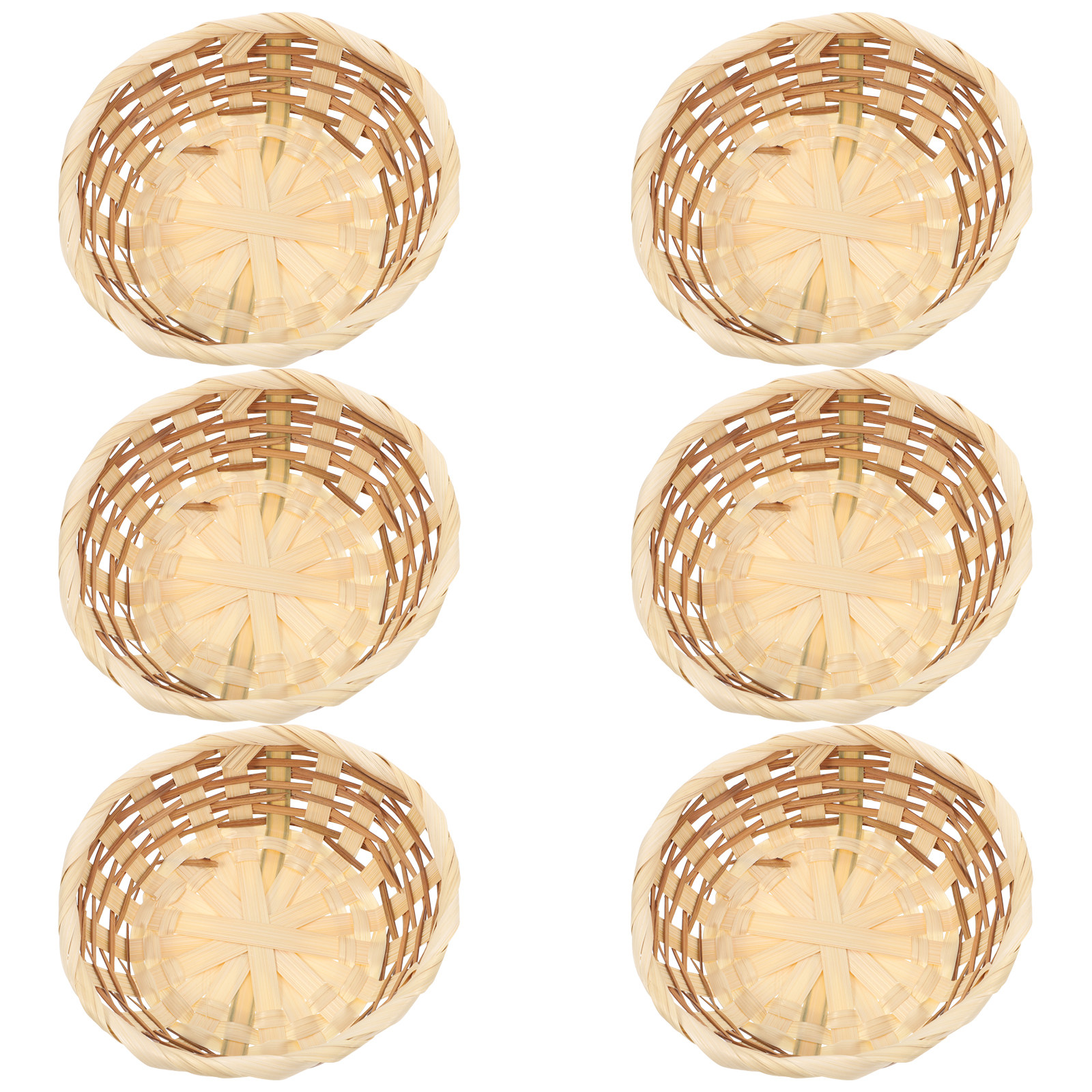6Pcs Round Bamboo Bread Basket - Food Storage Organizer recensie en prijs