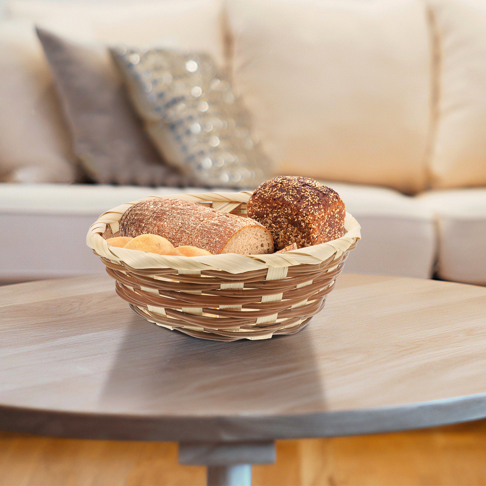6Pcs Round Bamboo Bread Basket - Food Storage Organizer recensie en prijs