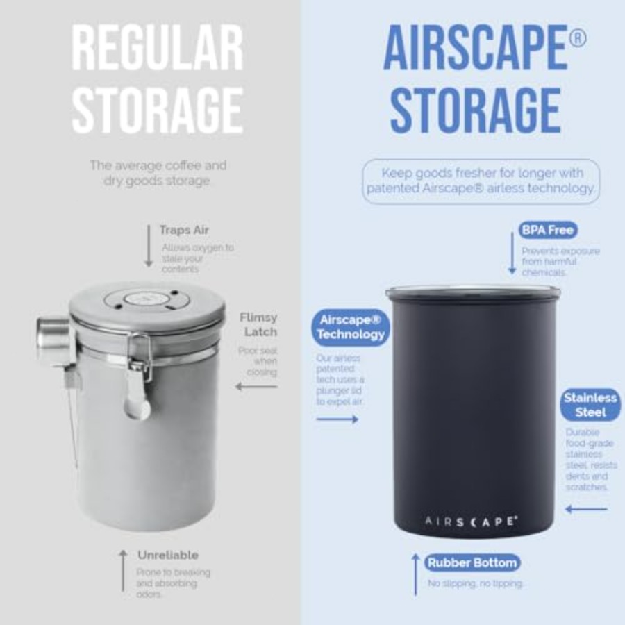 Airscape Stainless Steel Coffe - Food Storage In Stainless Steel recensie en prijs
