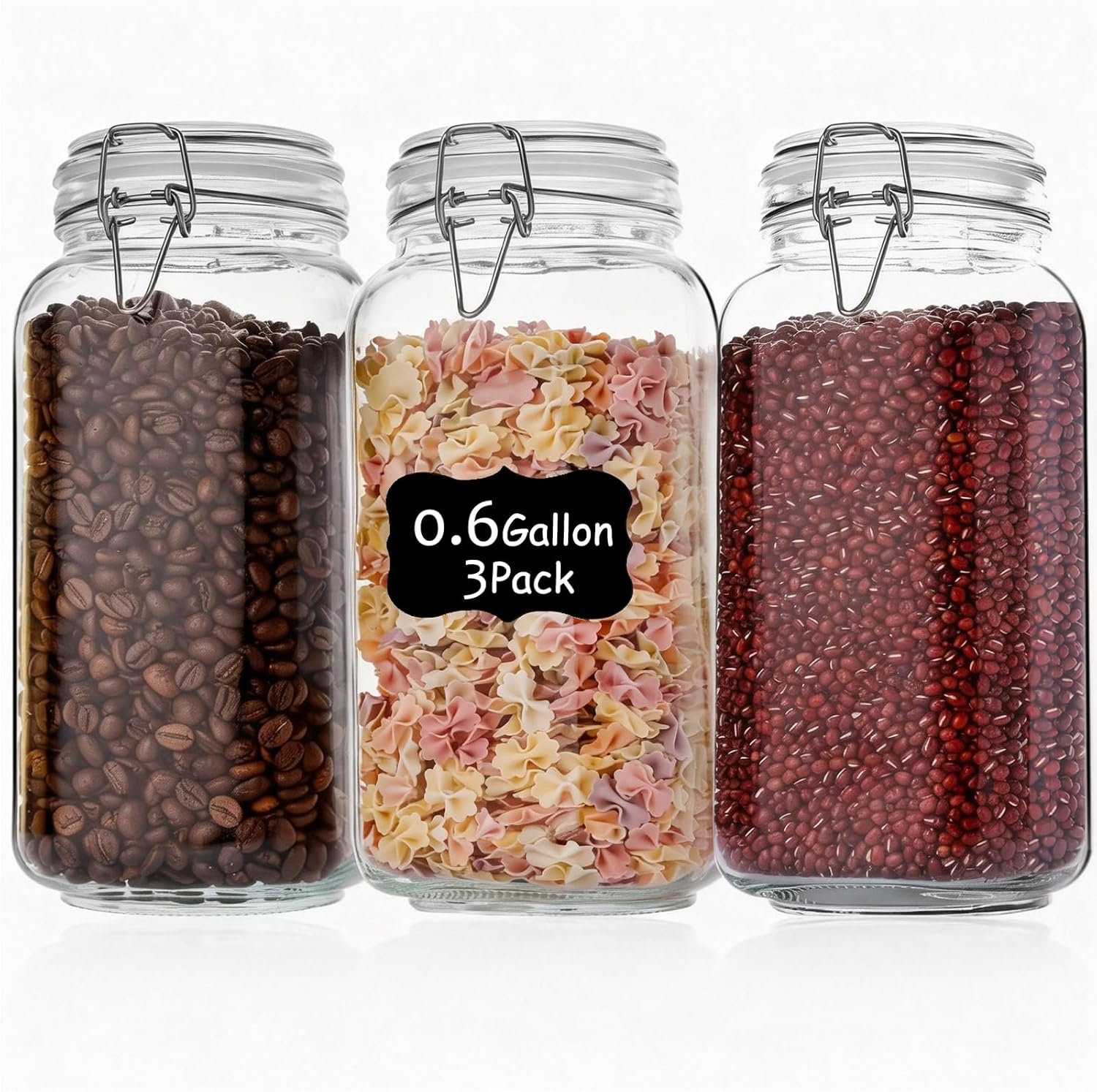 3 Pack 78oz    Glass Jars with - Food Storage Containers With Lids recensie en prijs