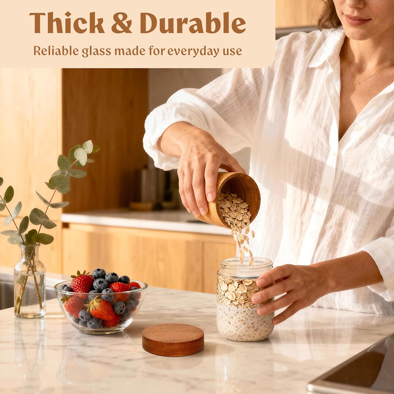 Overnight Oats Containers with - Food Storage Jars Plastic recensie en prijs