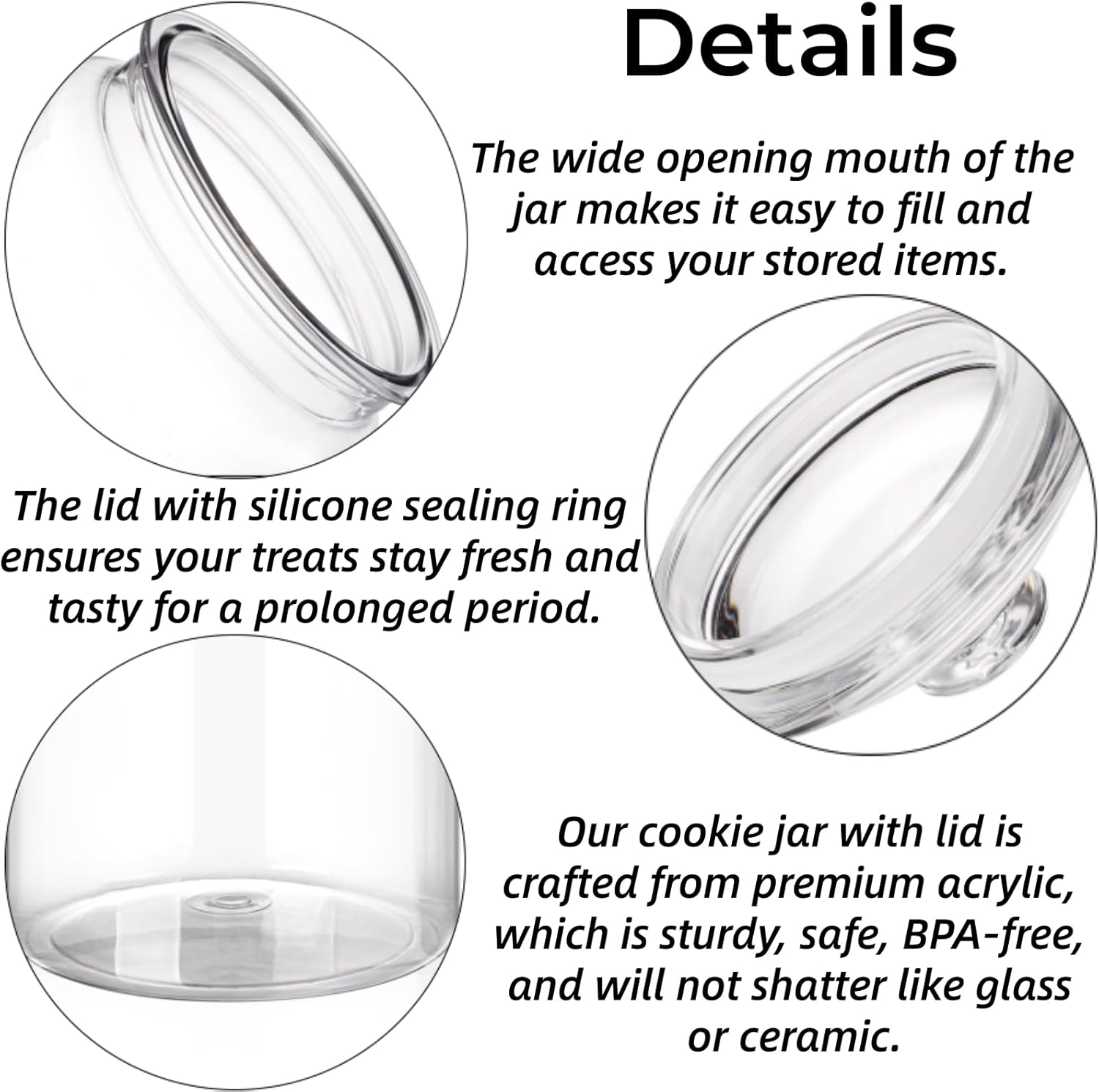 2 Pack 130 oz Large Cookie Jar - Food Storage Large recensie en prijs