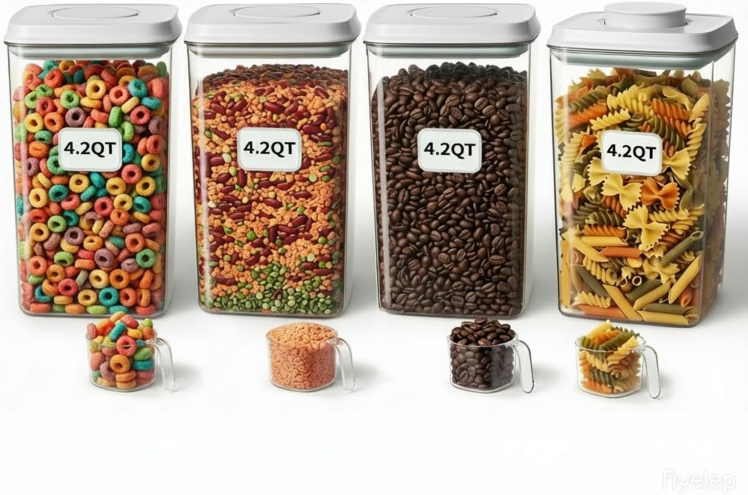 4 Pcs Large Pop Airtight Food  - Food Storage Containers With Lids recensie en prijs