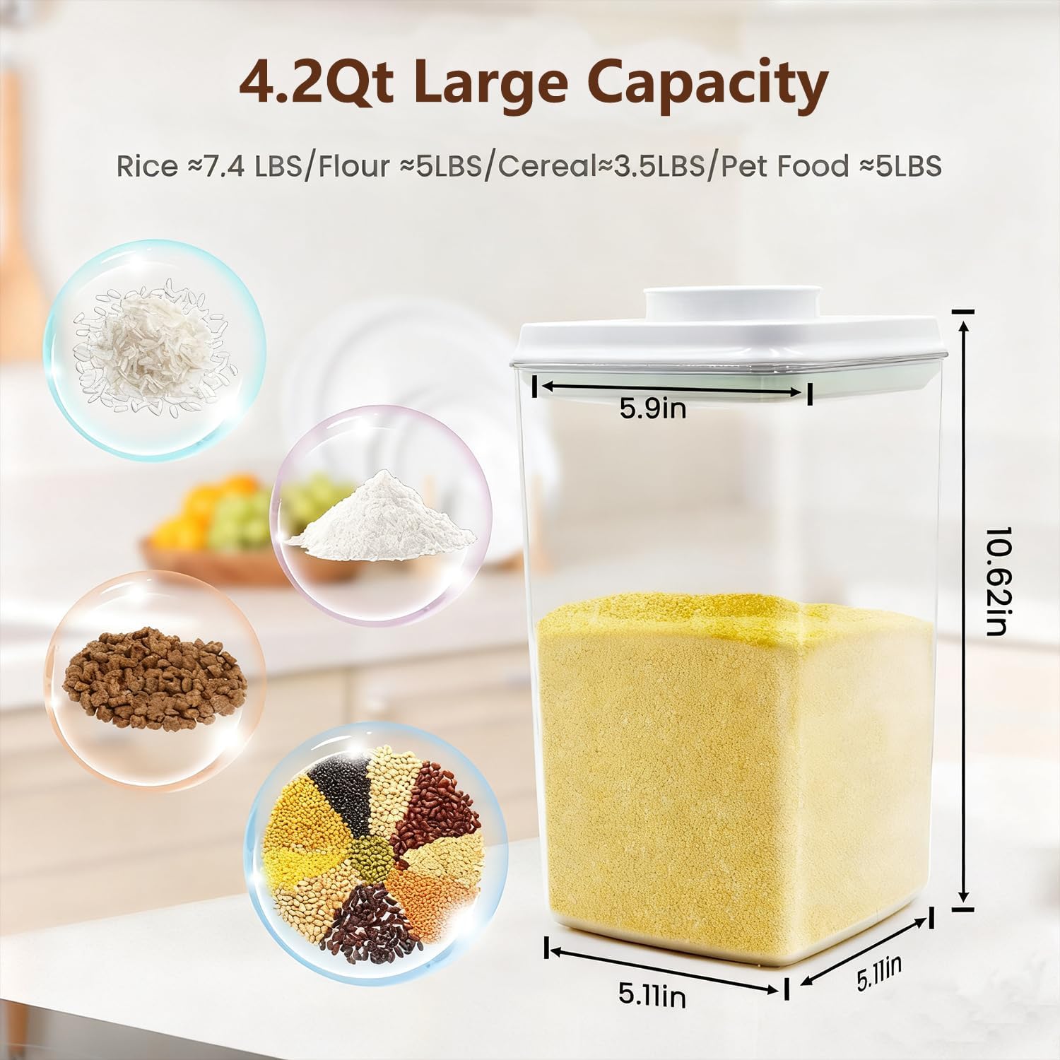 4 Pcs Large Pop Airtight Food  - Food Storage Containers With Lids recensie en prijs