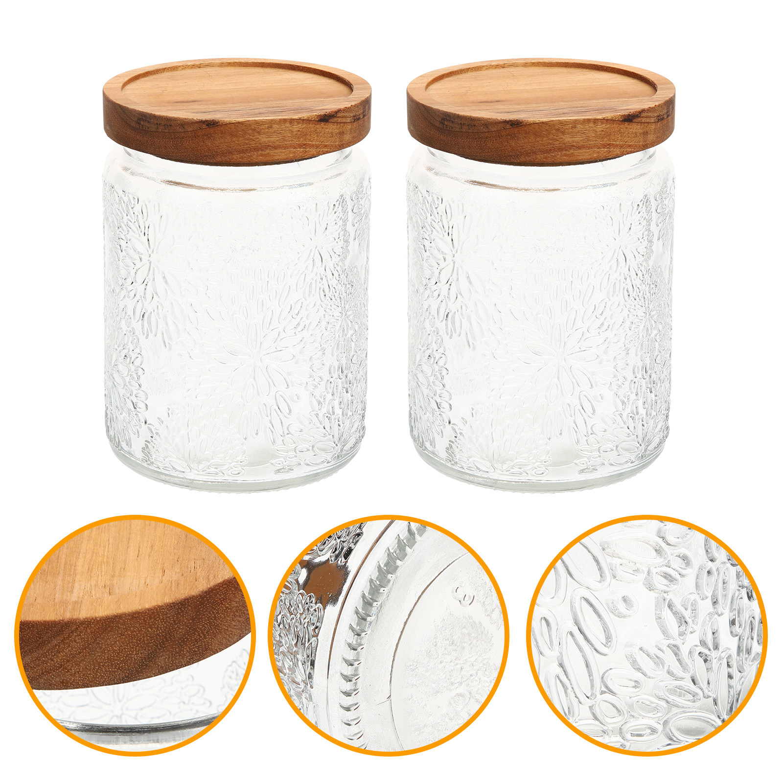 2Pcs Embossed Candy Storage Ja - Food Storage Jars Plastic recensie en prijs