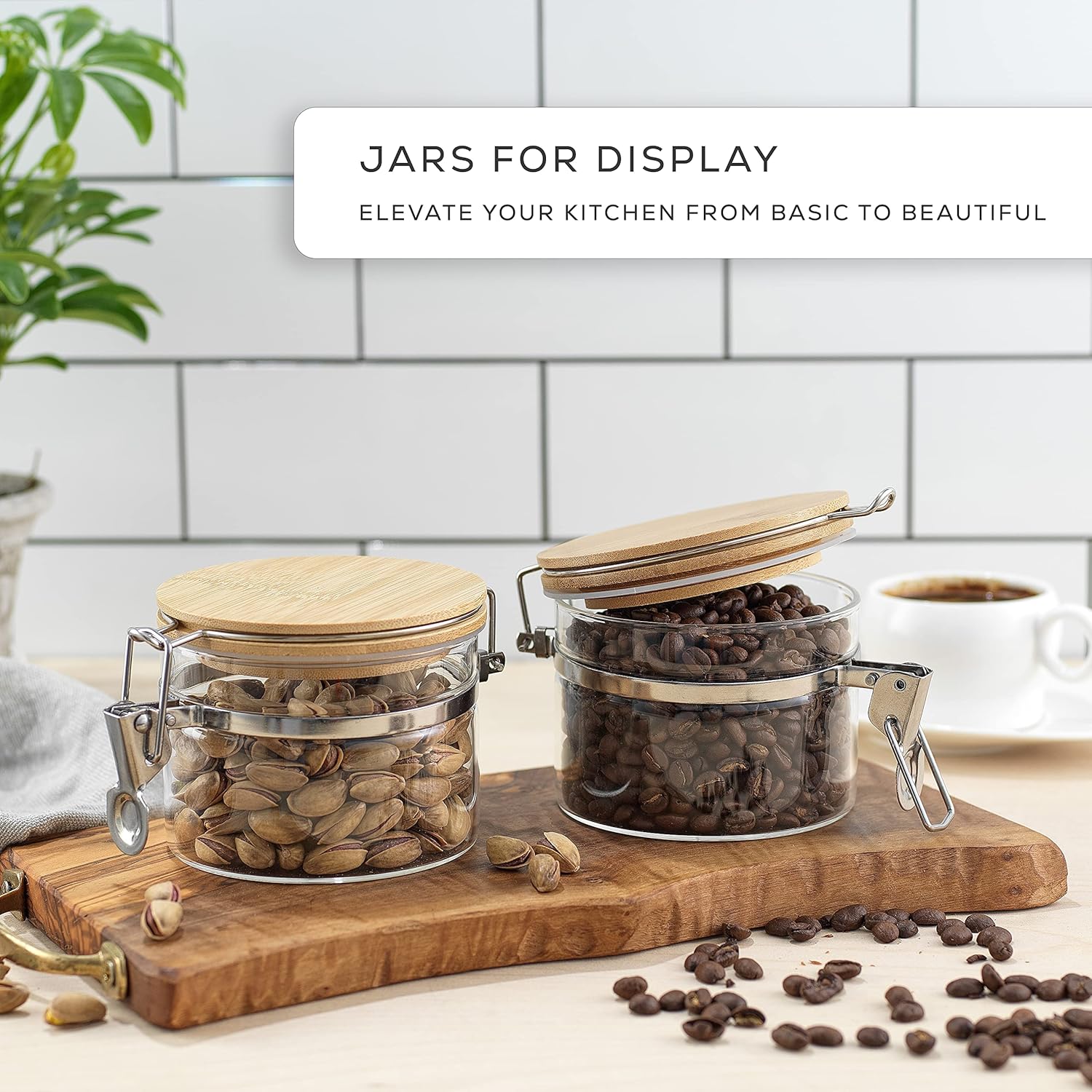 Glass Jars With Bamboo Lids (1 - Food Storage Glass recensie en prijs
