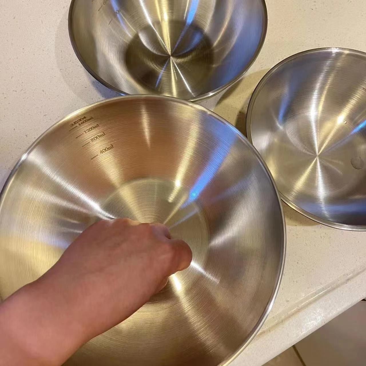 1-3 Stainless Steel Bowl Set w - Food Storage Large recensie en prijs