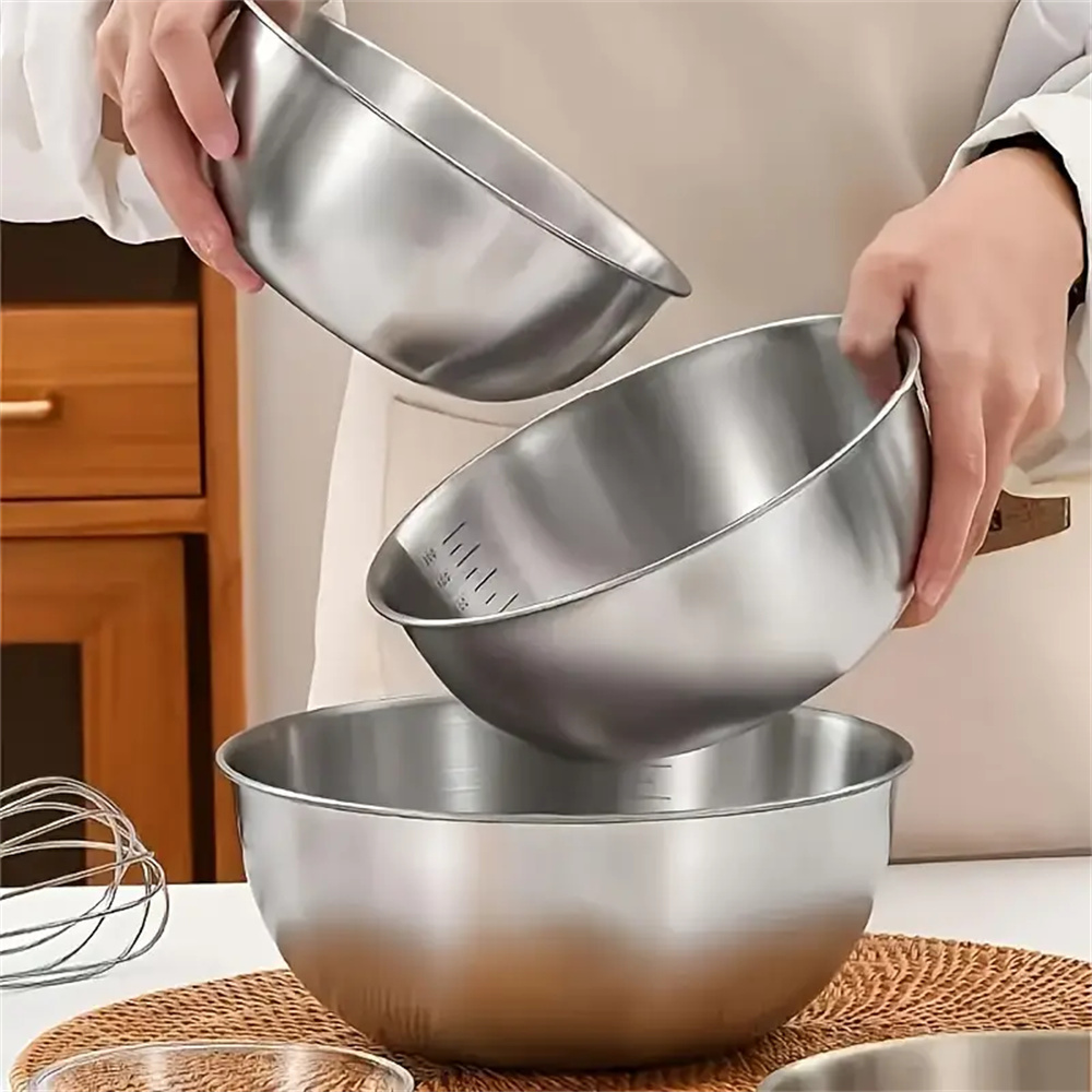 1-3 Stainless Steel Bowl Set w - Food Storage Large recensie en prijs