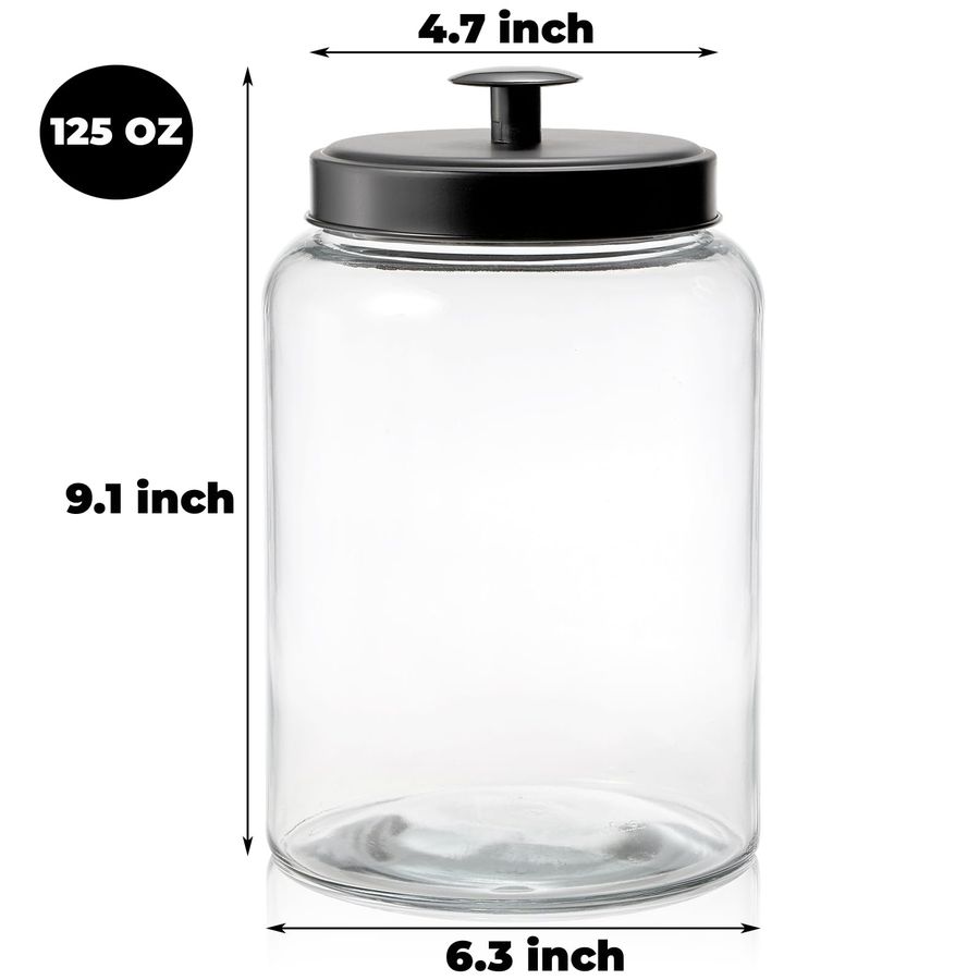 Pack Large Glass Jars with Met - Food Storage Large recensie en prijs