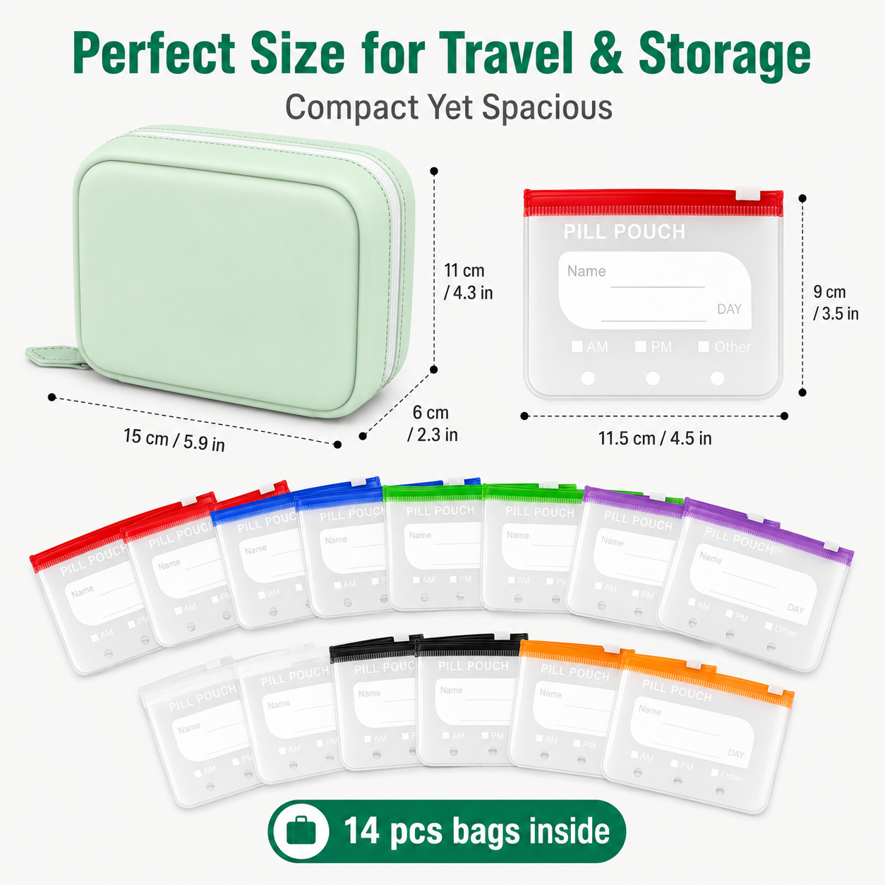Travel Pill Organizer with 14  - Food Storage Essentials recensie en prijs