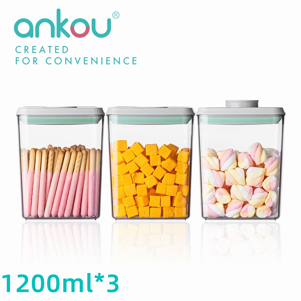 Ankou 3Pcs 1.2L Pop Airtight F - Food Storage Container recensie en prijs