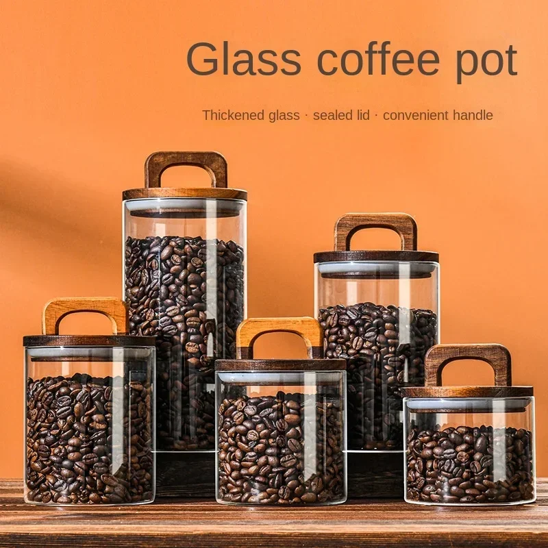 800-2100ml Wood Lid Glass Jar  - Food Storage Glass Containers Large recensie en prijs