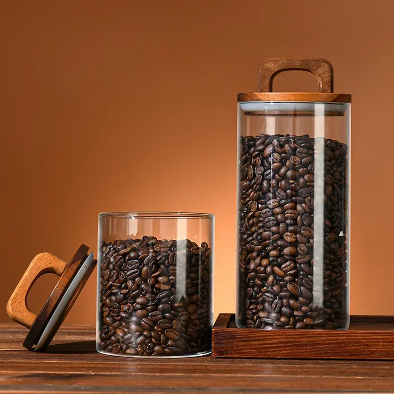 800-2100ml Wood Lid Glass Jar  - Food Storage Glass Containers Large recensie en prijs