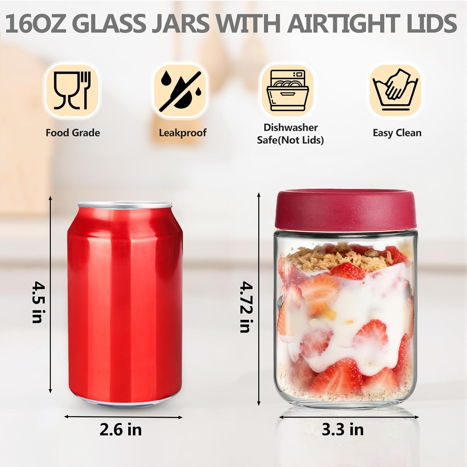 12 Pack Overnight Oats Contain - Food Storage Containers With Lids recensie en prijs