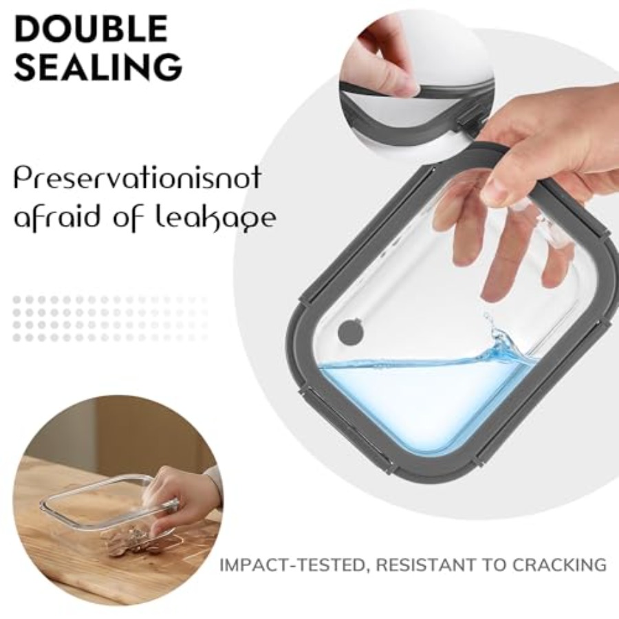 10-Pack Glass Food Storage Con - Food Storage Containers With Lids recensie en prijs