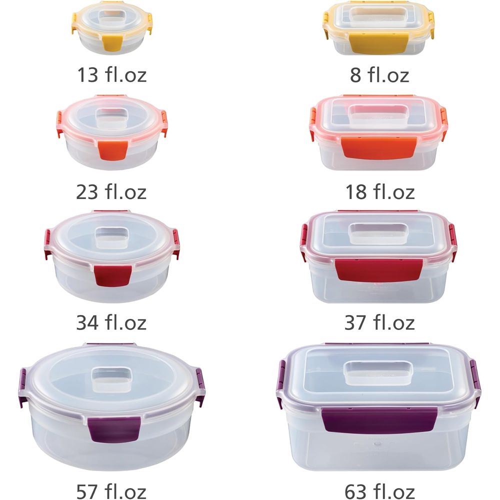 16-piece Plastic BPA Free Food - Food Storage Containers With Lids recensie en prijs
