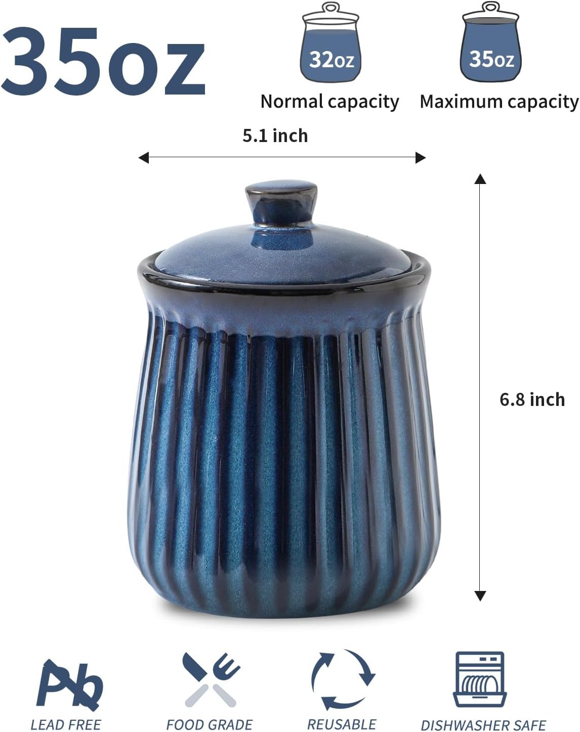 Ceramic Storage Containers, 35 - Food Storage Jars Plastic recensie en prijs