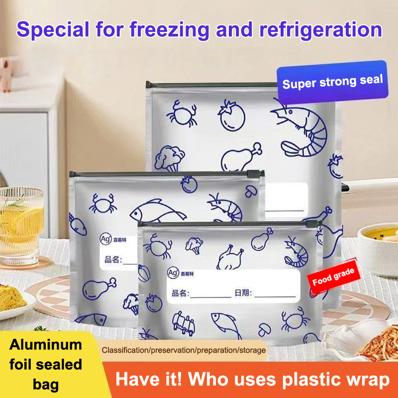 10Pcs/Bag Silver Foil Food Fre - Food Storage Zip Lock Bags recensie en prijs