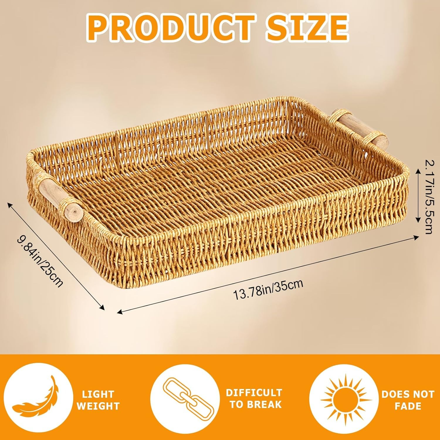 Wicker Tray Rectangular Rattan - Food Storage Essentials recensie en prijs