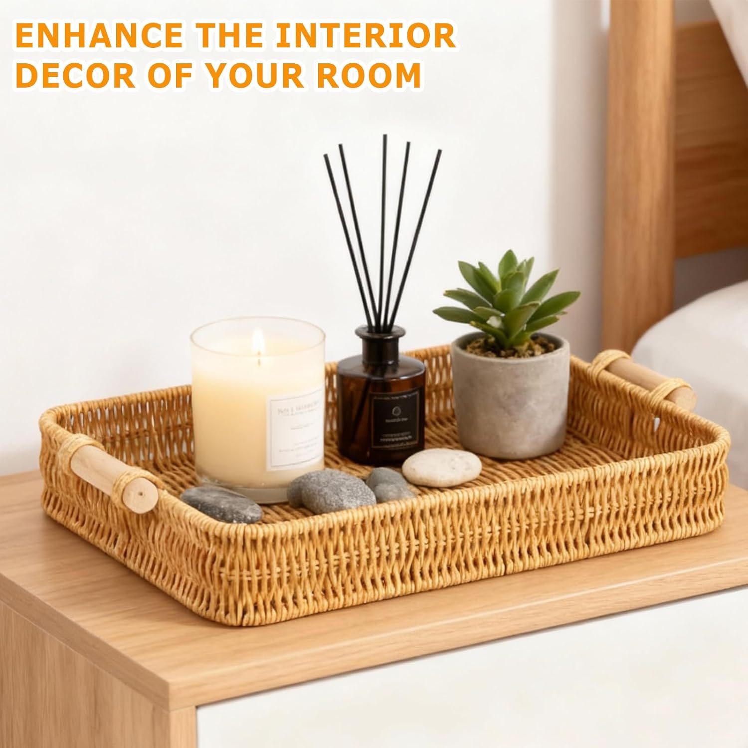 Wicker Tray Rectangular Rattan - Food Storage Essentials recensie en prijs