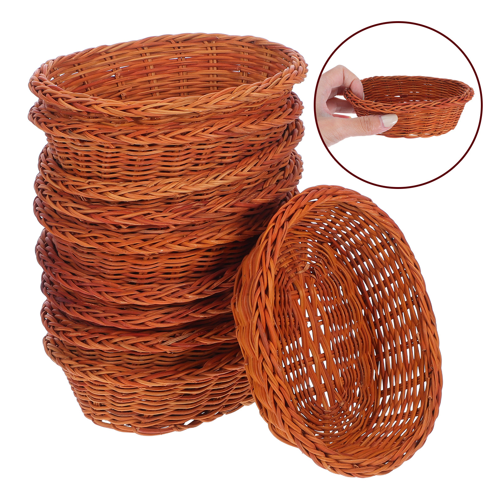 10Pcs Rattan Bread Basket Smal - Food Storage Organizer recensie en prijs