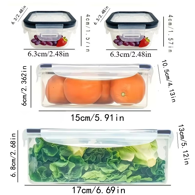 8Pcs Set Includes 4 Containers - Food Storage Meal Prep recensie en prijs