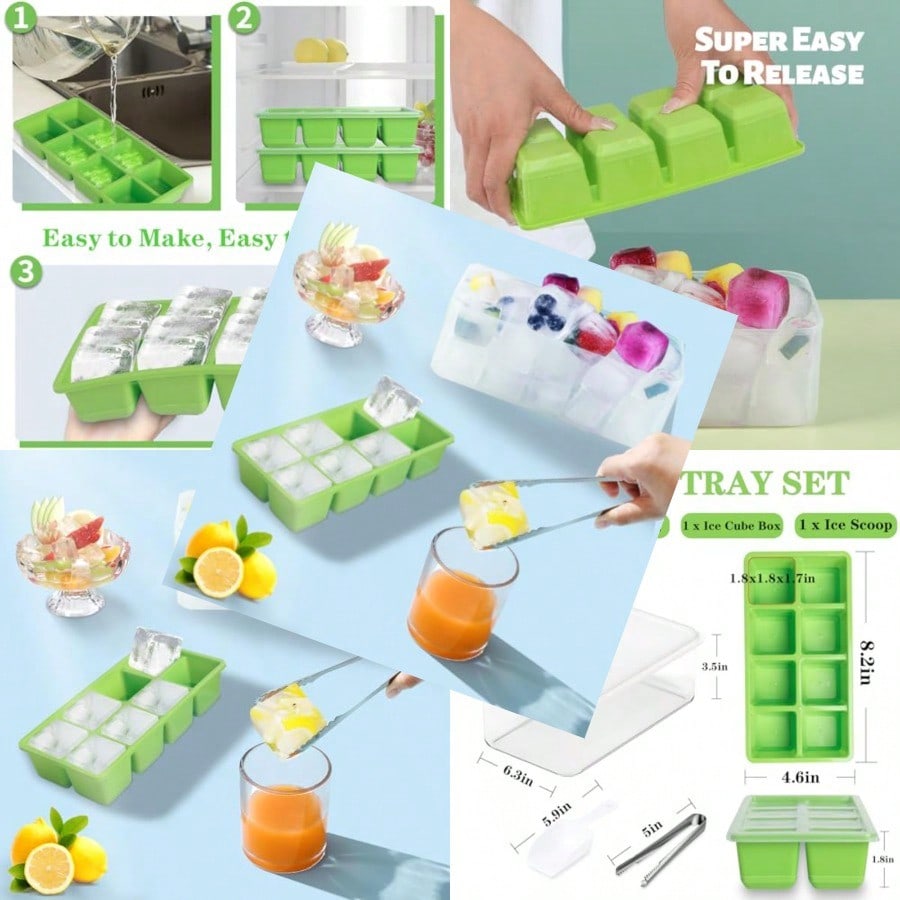 Ice Trays For Freezer With Lid - Food Storage Large recensie en prijs