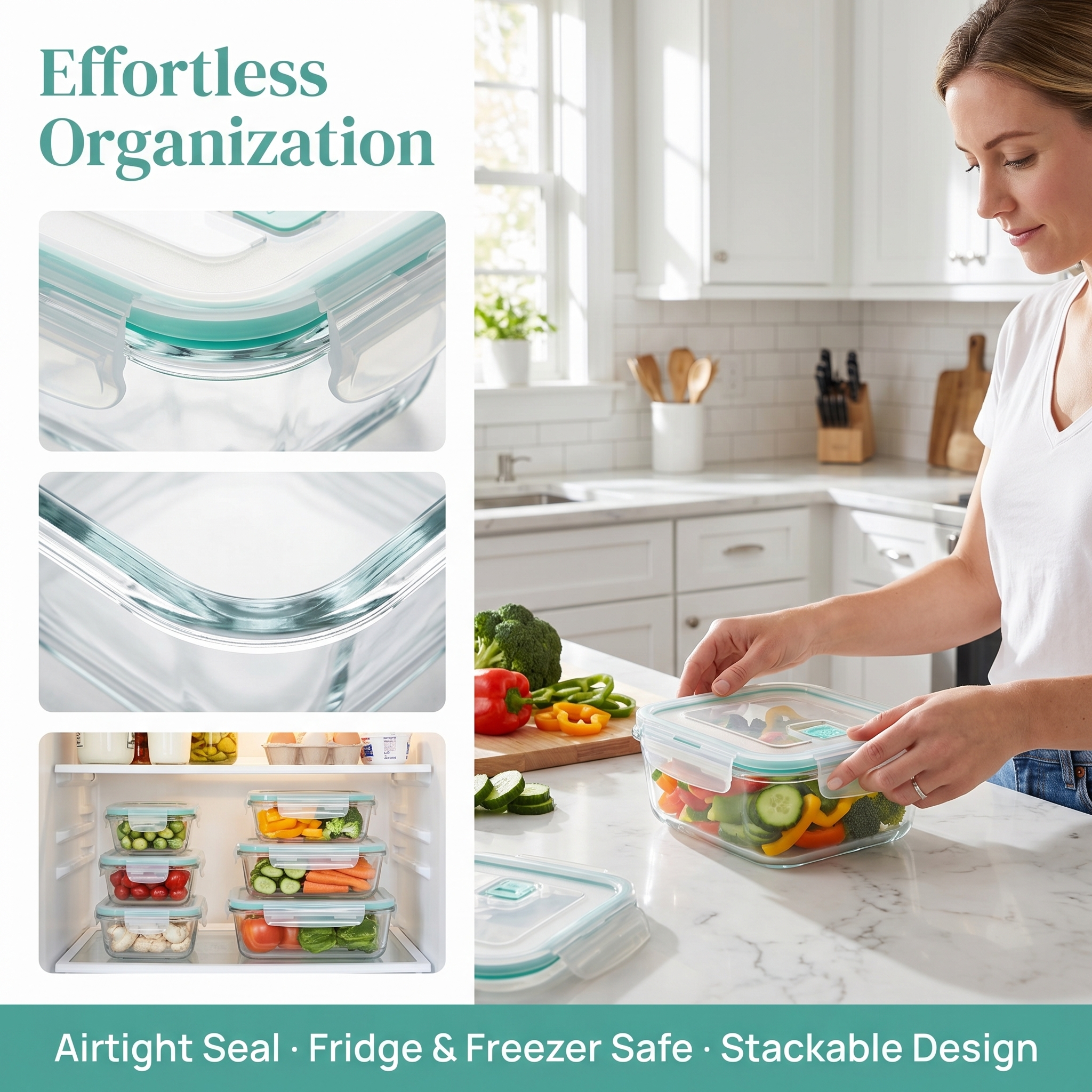 A set of 8 food storage contai - Food Storage Glass recensie en prijs