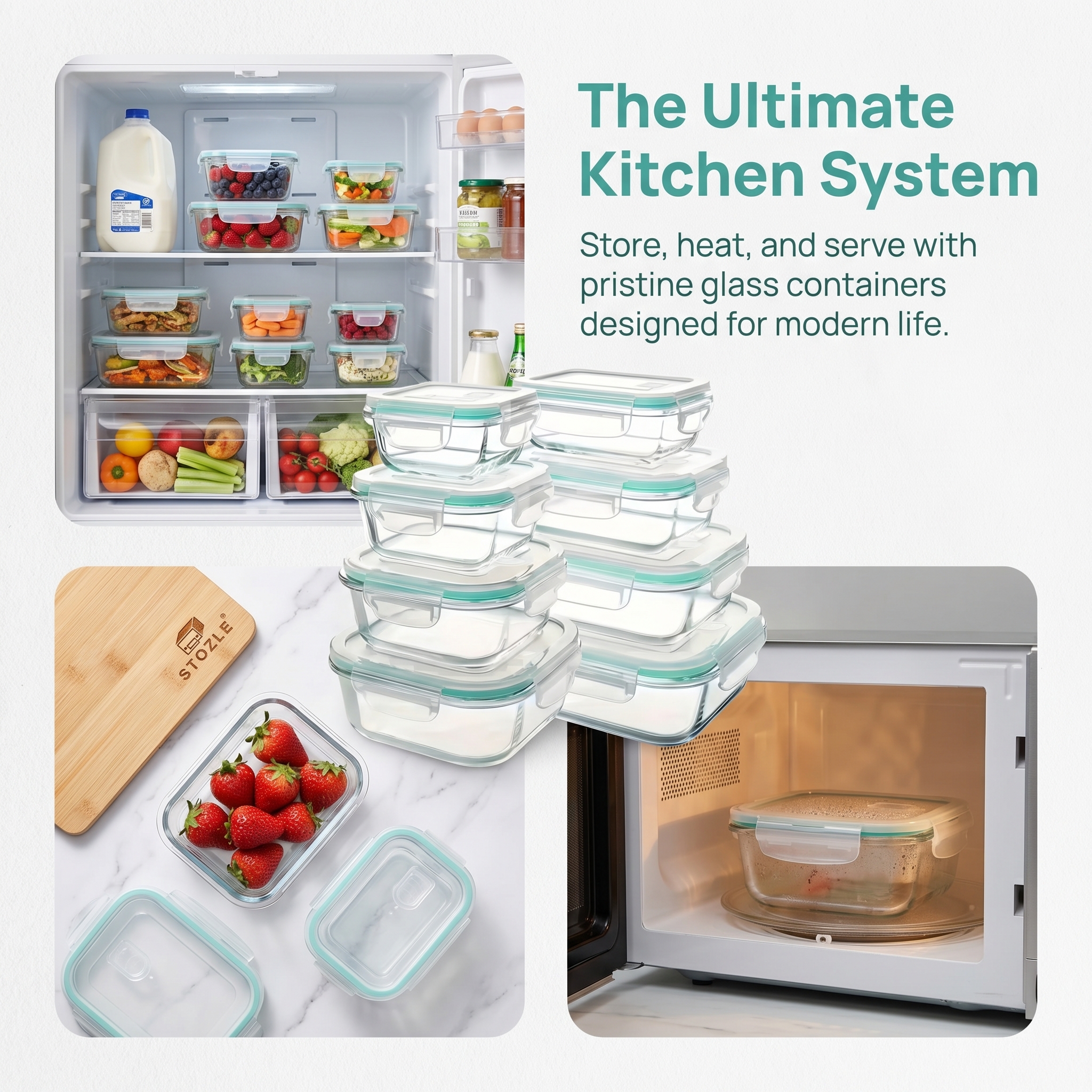 A set of 8 food storage contai - Food Storage Glass recensie en prijs