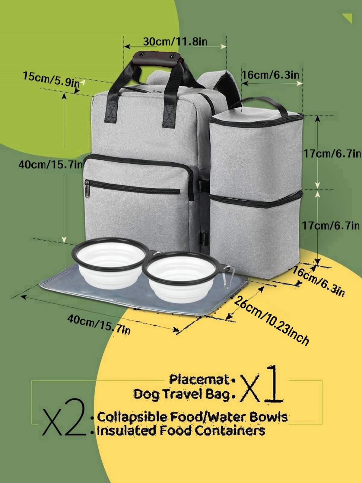 4 Set Dog Travel Bag Multi-Fun - Food Storage Hiking recensie en prijs
