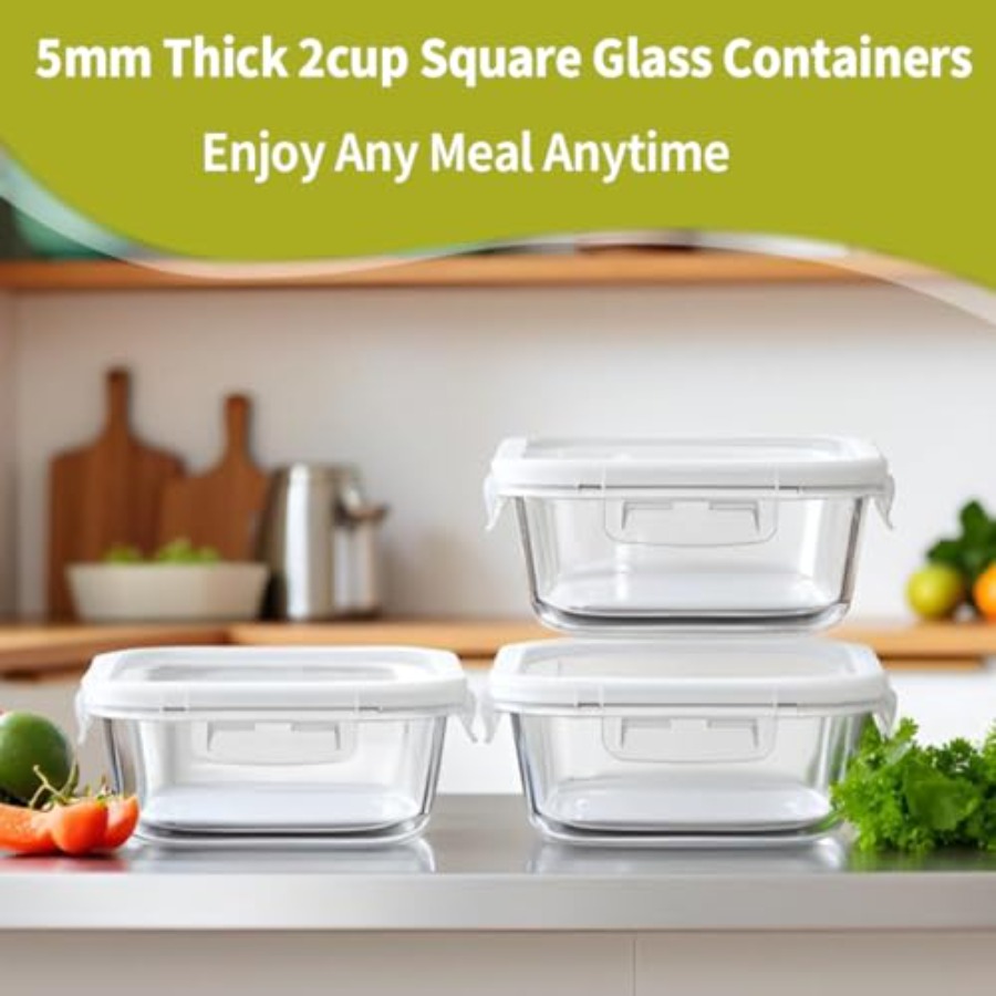 16oz Square Glass Food Storage - Food Storage Meal Prep recensie en prijs