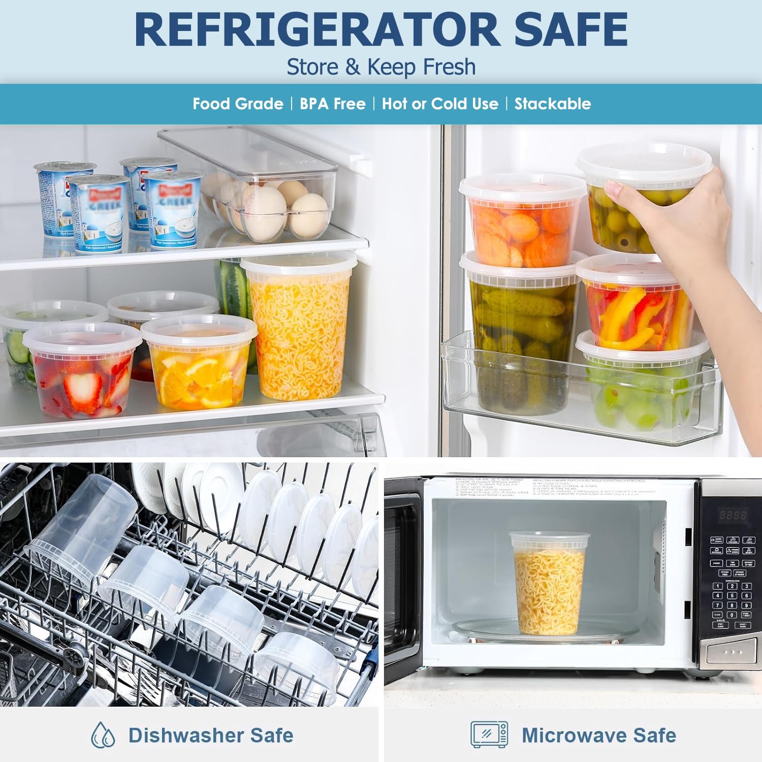 24pcs Deli Food Storage Contai - Food Storage Jars Plastic recensie en prijs