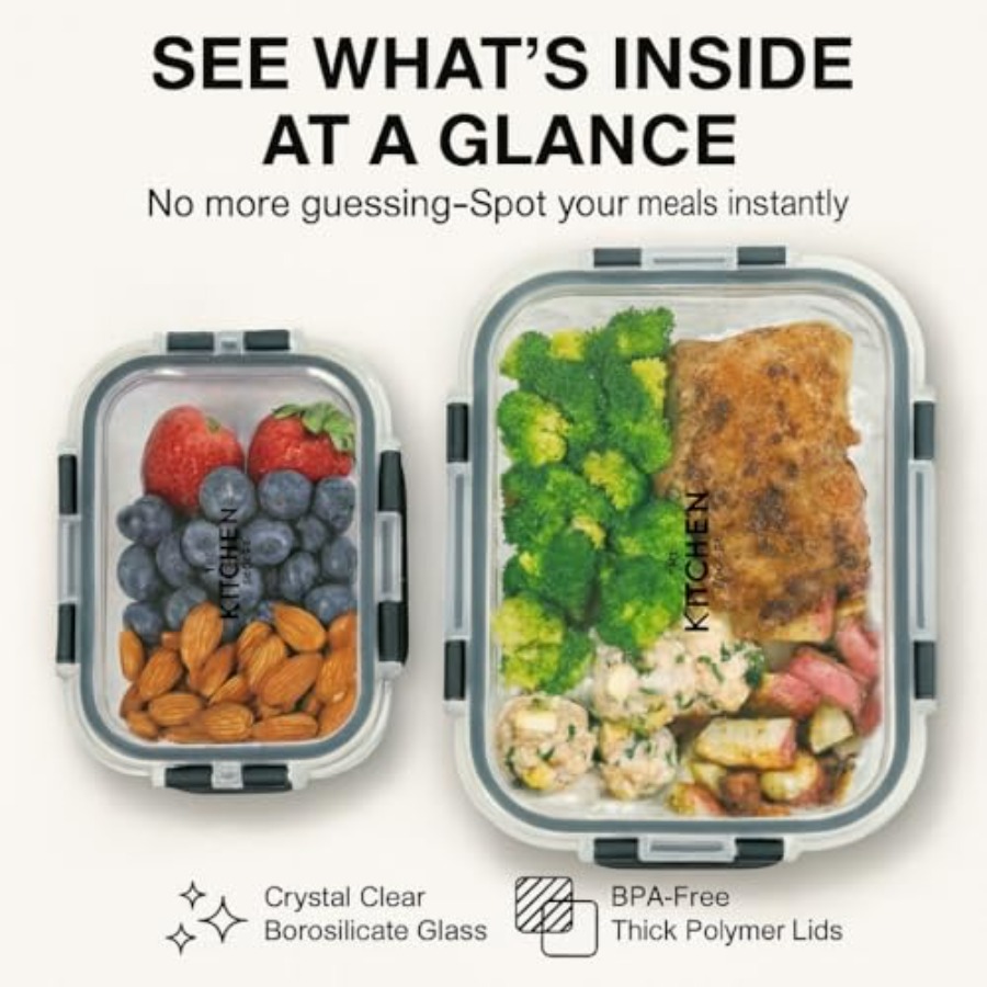 KITCHEN SHOPPE 24pc Borosilica - Food Storage Containers With Lids recensie en prijs
