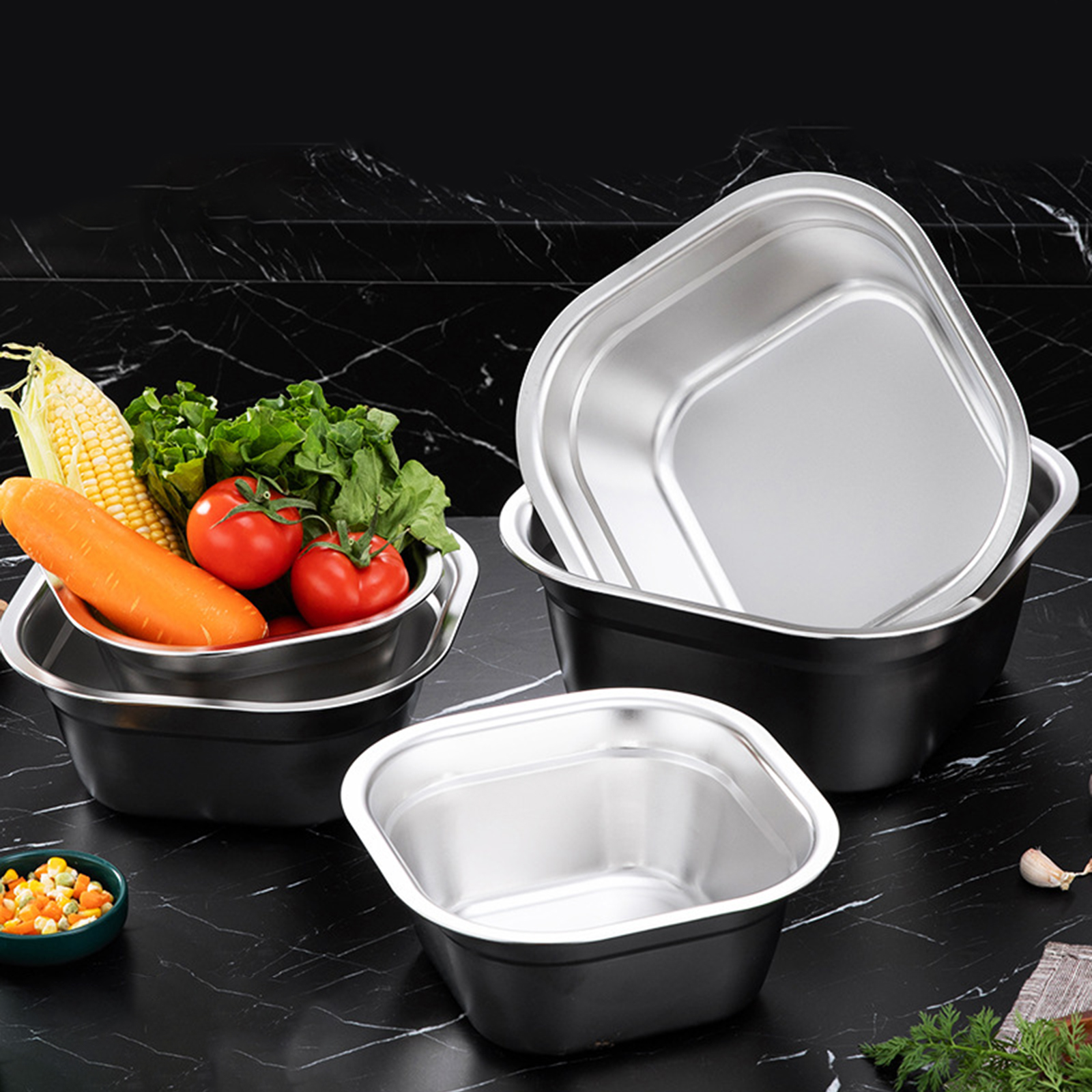 Stainless Steel Square Basin V - Food Storage Meal Prep recensie en prijs
