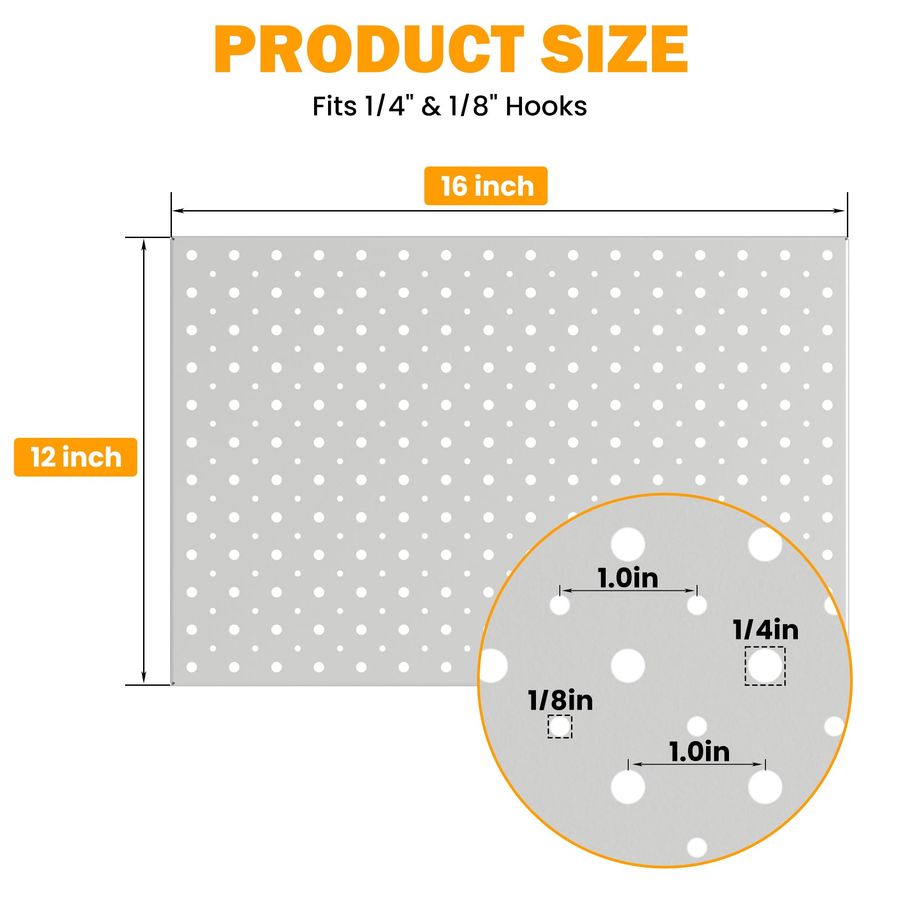 Metal Pegboard Panels, 16 x 12 - Food Storage Organizer recensie en prijs