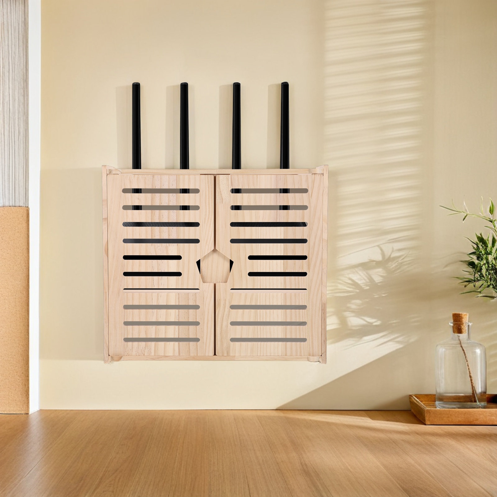 Wood WiFi Router Storage Box W - Food Storage Organizer recensie en prijs