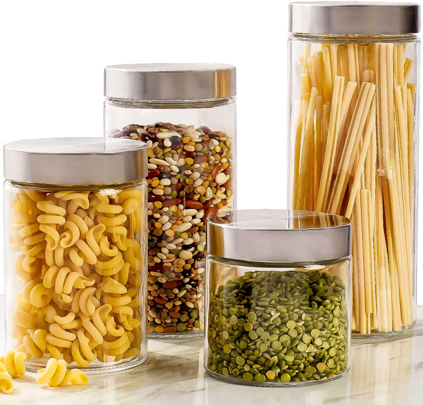 4pc Canister Sets for Kitchen  - Food Storage Glass recensie en prijs